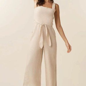 Vetta Two Piece Apron Jumpsuit in Olive